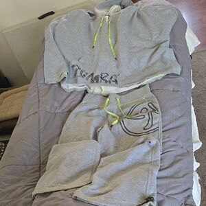 Zumba Fitness Gray Track Pants and Hoodie Set